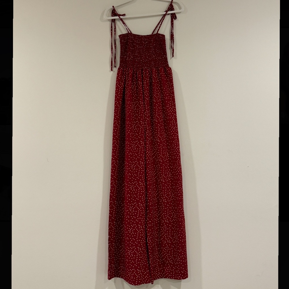 Altar'd State Dotted Maxi Jumpsuit